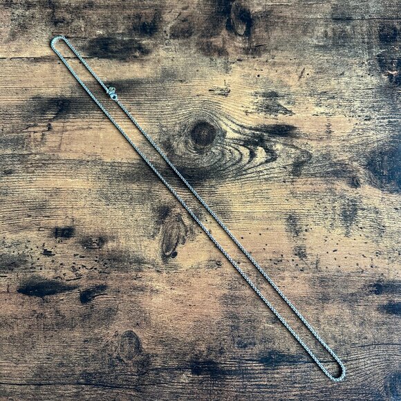 David Yurman Small Box Chain Necklace w/ 14K Gold - 2.7mm - 35.75" - Picture 3 of 15